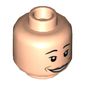 Minifig Head Edna Mode, Dual Sided, Female, Eyebrows, Medium Nougat Lips and Jaw Lines, Wide Smile / Neutral Print [Hollow Stud]