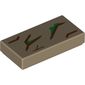 Tile 1 x 2 with Tree Bark Print