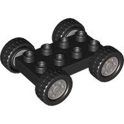 LEGO part WHEEL BASE 2X4 Ø 26,8, W/ WHEEL in Black (6246954|42416)