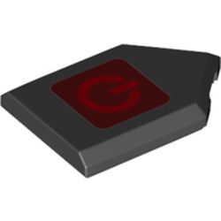 Tile Special 2 x 3 Pentagonal with Red On/Off Button print