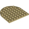 Tan Plate 8 x 8 with Rounded End