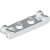 White Plate Special 1 x 2 with Handles on Ends