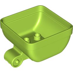 LEGO part 35960 TRUCK BOX 4X4X2, BOTTOM, W/ B CONNECTOR in Bright Yellowish Green/ Lime