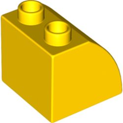 LEGO part 11170 BRICK 2X2X1.5 OUTSIDE BOW in Bright Yellow/ Yellow