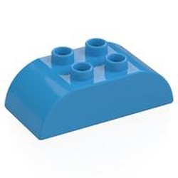 LEGO part  BRICK 2X4 W. BOWS in Dark Azure