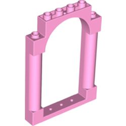 LEGO part 40066 WALL 1X6X7, W/ ARCH in Light Purple/ Bright Pink