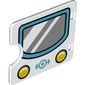 Duplo Door / Window with Cutout (Semi Oval) with Train Logo, Window, and Headlights Print