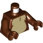 Torso Tan Fur Print, Reddish Brown Arms and Hands Print