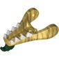 Creature Body Part, Dragon Head Lower Jaw with White Teeth, Dark Green Beard