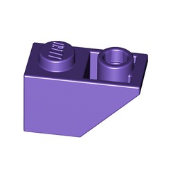 LEGO part ROOF TILE 1X2 INV. in Medium Lilac (6250643|3665)