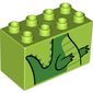 Duplo Brick 2 x 4 x 2 with Crocodile Torso Print