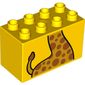 Duplo Brick 2 x 4 x 2 with Giraffe Torso Print