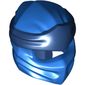 Wrap with Long Back Knot, Dark Blue Band Pattern