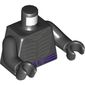 Torso Armor, Dark Purple Sash Belt Print, Black Arms and Hands