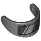 Headwear Accessory Visor For Standard Helmet with Rectangular Window Print