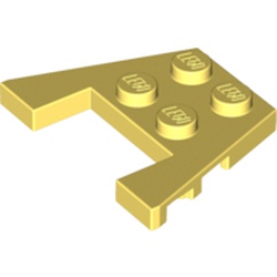 LEGO part 28842 PLATE 3X4 W/ANGLES in Cool Yellow/ Bright Light Yellow