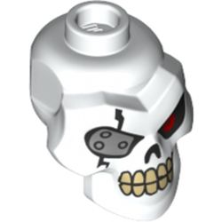 LEGO PART 43693pr0002 Minifig Head Special, Skull with Metal Eyepatch ...