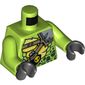 Torso Snake Chest, Dark Green Spots, Straps, Potion with Skull Print, Lime Arms, Black Hands