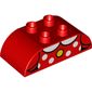 Duplo Brick 2 x 4 Curved Top with Minnie Mouse Dress Print