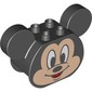 Duplo Brick 2 x 4 x 2 Rounded Ends and Mouse Ears, Mickey Mouse Print