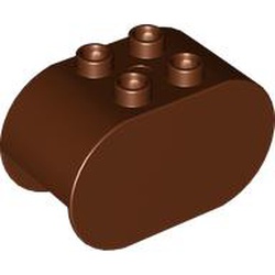 LEGO part DUPLO OVAL 2X4X2 in Reddish Brown