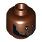 Minifig Head Resistance Pilot, Eyebrows, Beard, Closed Mouth / Breathing Mask Print