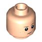 Minifig Head Anakin Skywalker / Gray Mitchell, Dark Tan Eyebrows, Concern / Crooked Smile Print