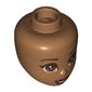 Minidoll Head Brown Eyes, Dark Red Eye Shade, Dark Red Lips