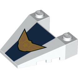 Wedge Sloped 4 x 4 Taper, with Stud Notches with Sky Police Logo print