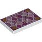 Tile 2 x 3 with Cushion, Sea Shells, Pink, Purple Circles print