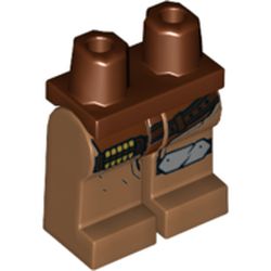 Hips and Medium Nougat Legs with Reddish Brown Ammo Belt, Grey Knee Pad