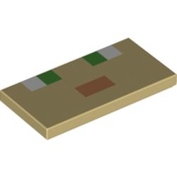 Tile 2 x 4 with Pixelated Face (Alex) print