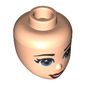 Minidoll Head Medium Blue Eyes, Red Lips, Open Mouth Teeth
