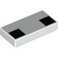 Tile 1 x 2 with 2 Black Squares print