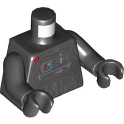 Torso Flight Suit, Control Panel, Buttons, Lights Print, Black Arms and Hands