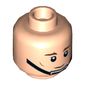 Minifig Head Rebel Trooper, Reddish Brown Eyebrows, Black Chinstrap, Neutral / Frown Print