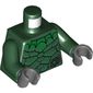 Torso Armor, Green Scales print, Dark Green Arms, Dark Bluish Gray Hands