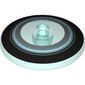 Dish 4 x 4 Inverted with Open Stud [Radar] with Black, Light Blue, and Metallic Silver Circles Print
