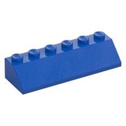 LEGO part 23949 ROOF TILE 2X6 45 DEG. in Bright Blue/ Blue