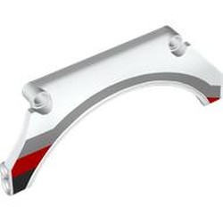 Technic Panel Car Mudguard Arched 13 x 2 x 5 with Grille Print Model Left Front Side
