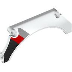 Technic Panel Car Mudguard Arched 13 x 2 x 5 with Grille Print Model Right Rear Side