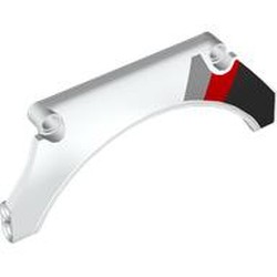 Technic Panel Car Mudguard Arched 13 x 2 x 5 with Grille Print Model Left Rear Side