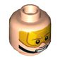 Minifig Head Luke Skywalker, Chin Strap, Smile, Visor Up / Visor Down Print