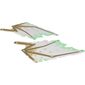 Wings, Dragon, Dark Tan Bones, Gold and Green Diamonds Print