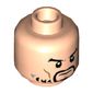 Minifig Head Hanzo, Goatee, Light Beard, Medium Nougat Cheek Lines Print [Hollow Stud]