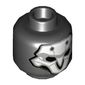 Minifig Head Reaper, White Mask, Light Bluish Grey Mask Print [Hollow Stud]