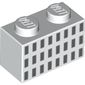Brick 1 x 2 with 3 Rows of 8 Black Squares print