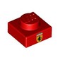 Plate 1 x 1 with Ferrari Logo print