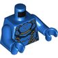 Torso Armor, Dark Blue and Gold Trim Print, Blue Arms and Hands