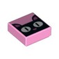 Tile 1 x 1 with Black Cat print